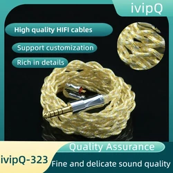 ivipQ-323 HIFI douszne słuchawki Upgrade aand Cable z 4,4 mm 3,5 mm MMCX 2PIN QDC N5005 TFZ IE900 6,35 mm do TANZU SE535 UE900S