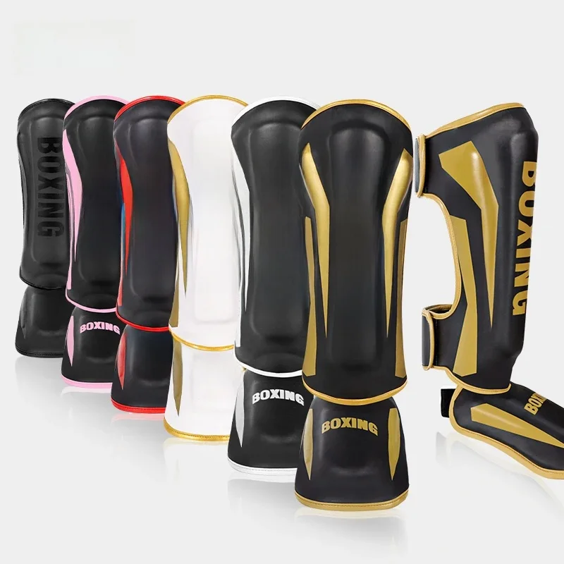 Professionele gratis vechtende beenbeschermer met voetrug Sanda Boksen Vechten Taekwondo Beschermende uitrusting Volwassenen en kinderen - afbeelding 2