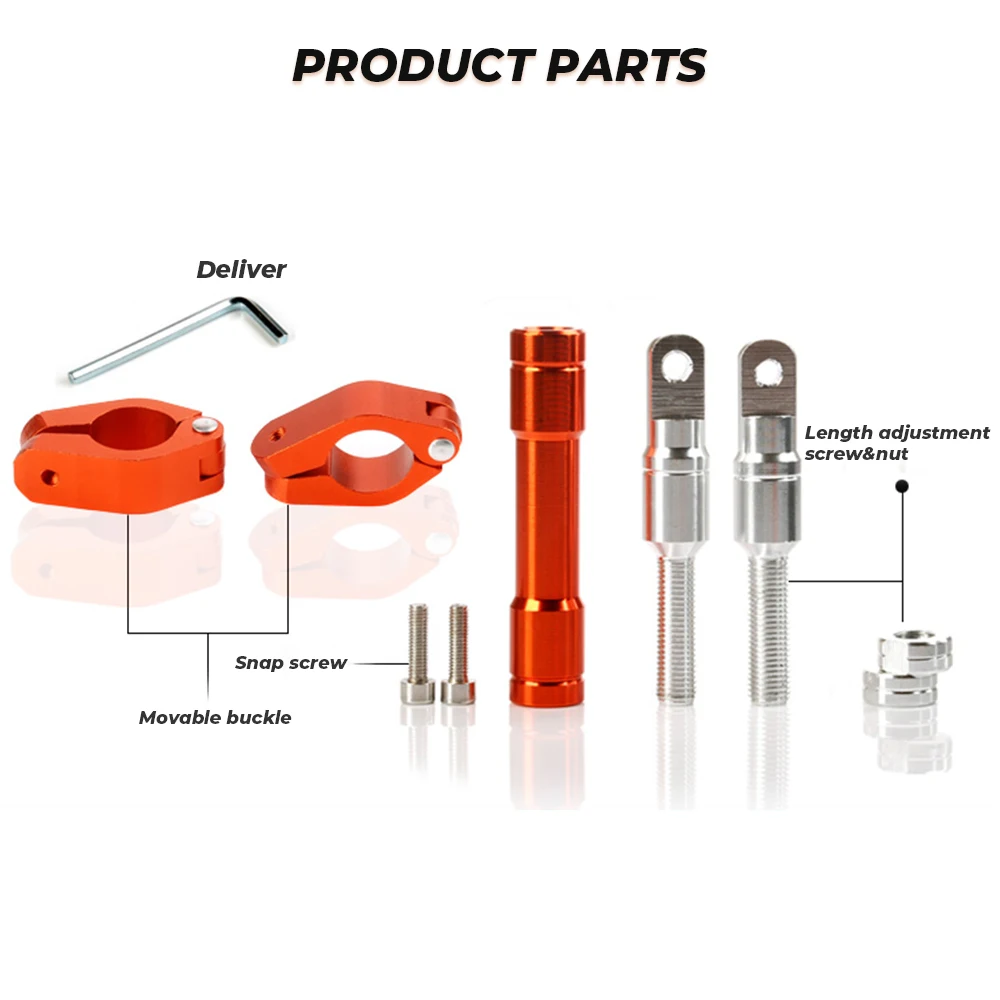 Motorcycle Handle Grip, Crossbar ajustável, Regulador de suporte de equilíbrio, Reforço do volante, Substituição 22mm