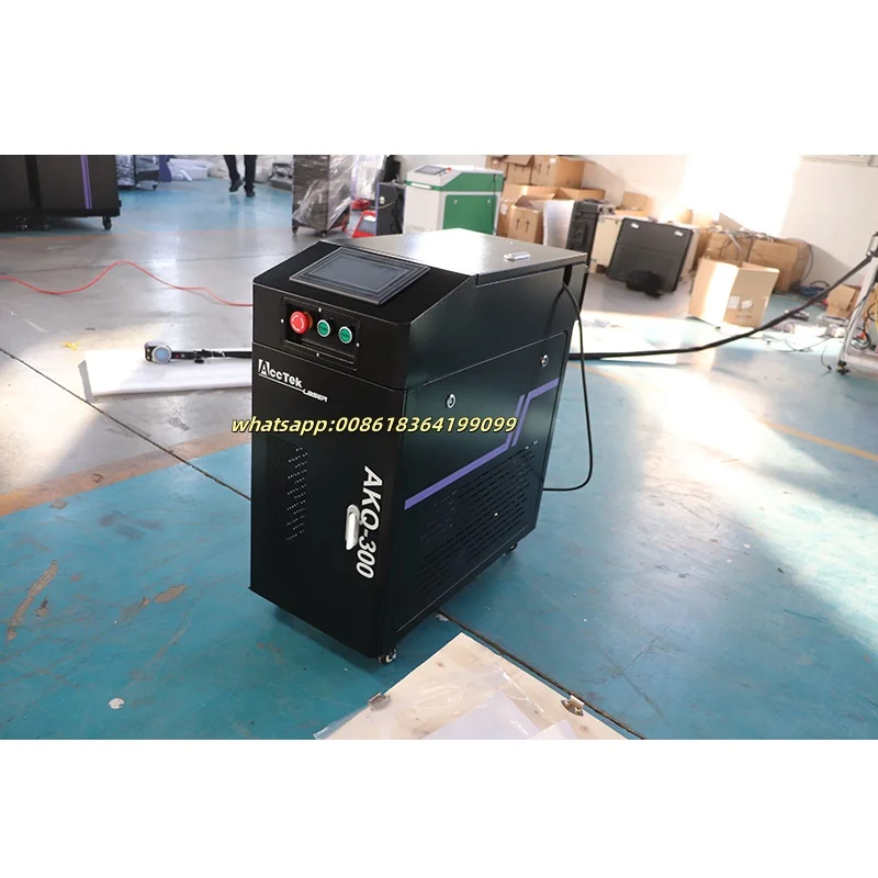 

Acctek 200w 300w 500w 1000W Air Cooling Pulse Fiber Laser Cleaning Machine for Wood Stone Metal Cleaning