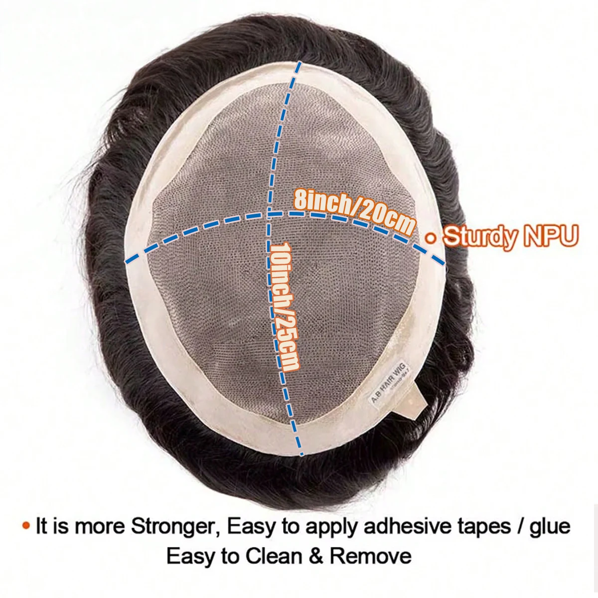 غرامة أحادية الرجال الشعر المستعار شعر بشري حقيقي نظام الشعر دائم للرجال بولي PU حول تنفس الشعر الاصطناعي حل تساقط الشعر الرجال