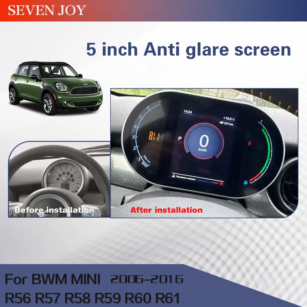 For BMW Mini R Series R55 R56 R57 R58 R59 R60 R61 2006-2016 Digital Dashboard Speedometer LCD Cluster Instrument Panel