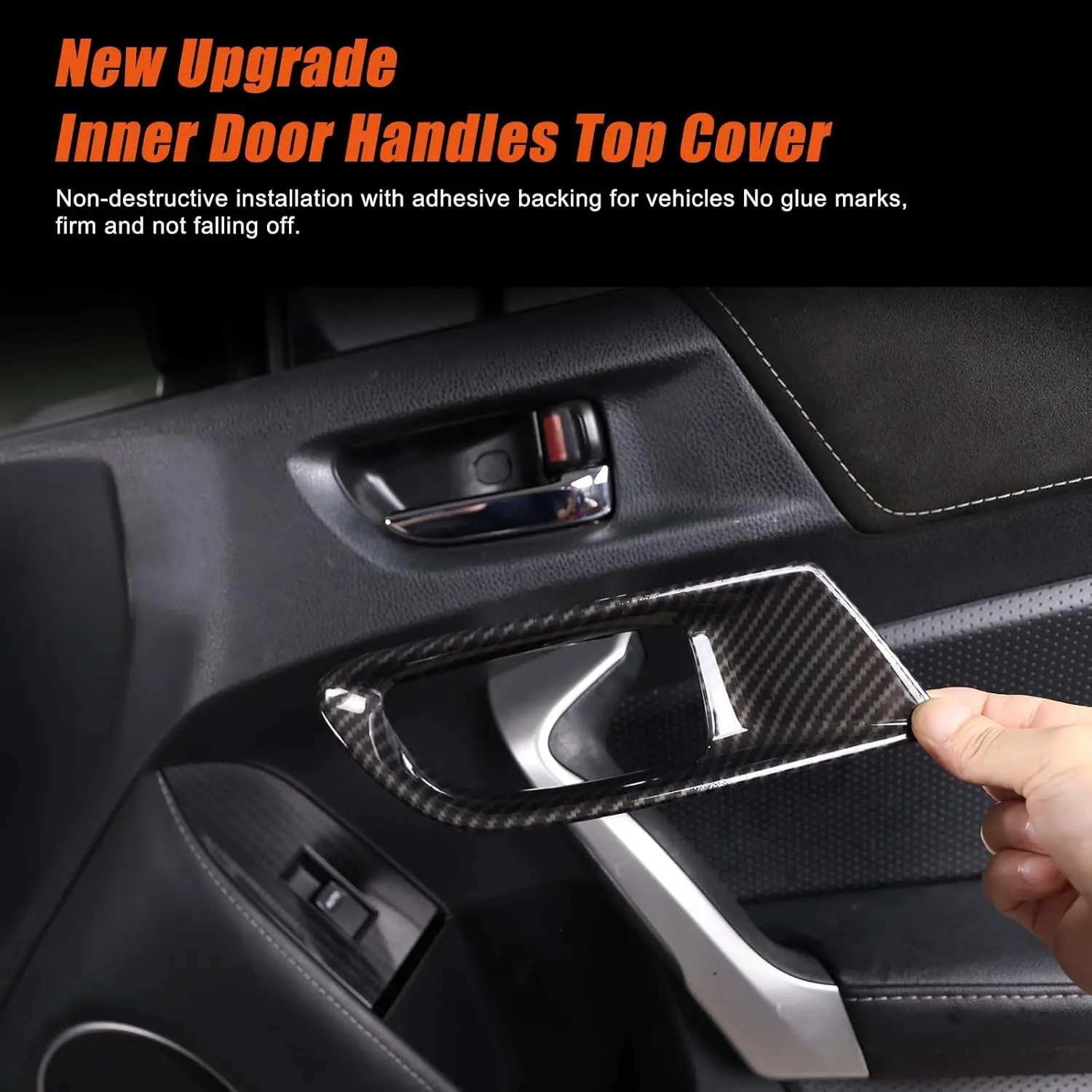 

2PCS Car Styling ABS Carbon Fiber Car Door Handle Wrist Trim Door Bowl Protection Cover For Toyota 86 Subaru BRZ 2012-2021