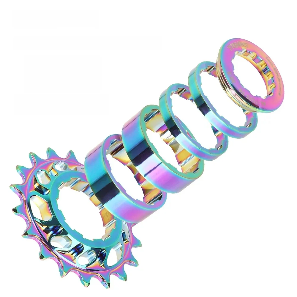 AliExpress TANKE-Single Speed Flywheel Conversion Kit,18T,Cassette Cog,MTB Road Bike Sprocket for Freewheel Chain,7075 aluminum alloy CNC