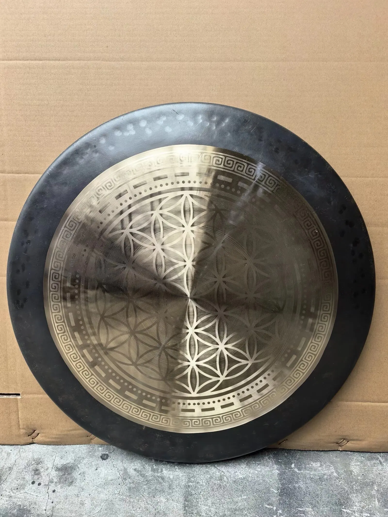 Sound Healing Chau Gong 70cm Flower of Life Bronze Alloy Gong for Sound Bath Meditation