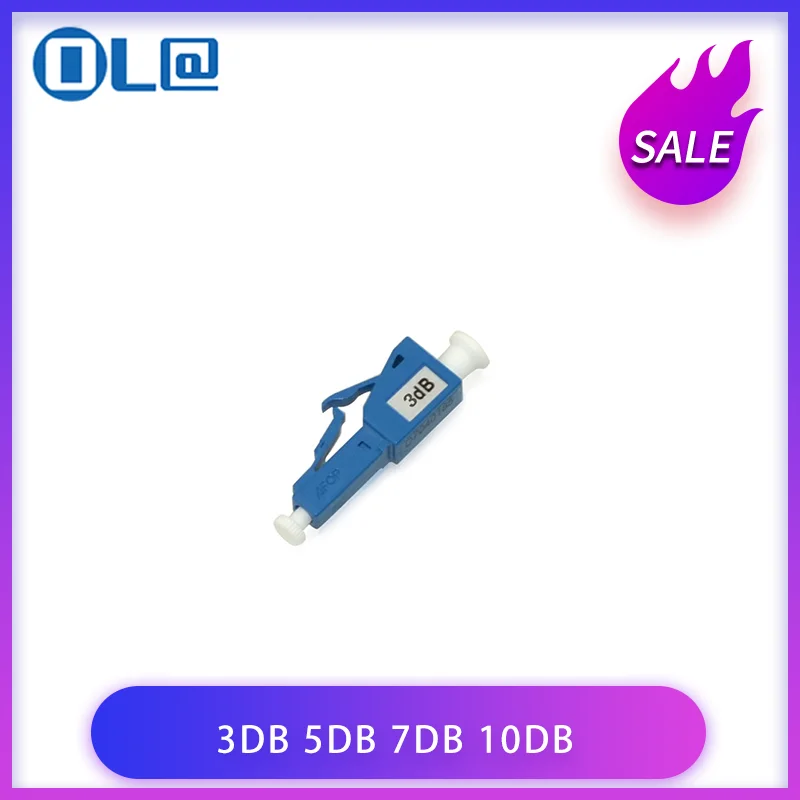 LC Fiber Optic Attenuator, Plug-in Connector, Single Mode, Fixed Optical Application, 3dB, 5dB, 7dB, 10dB, 10 PCs/Lot