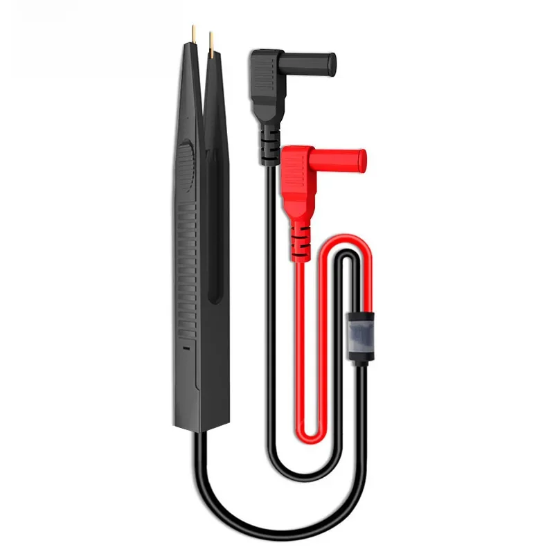Cleqee P1510 SMD Chip Component Multimetr Test Hook Clips Tweezers Lead LCR Testing Tool Tester Meter Pen Probe 4mm Banana Plug — zdjęcie 2