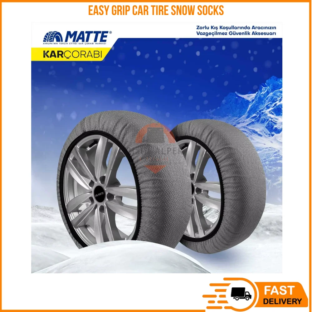 For Winter Easy Grip Car Tire Snow Socks-ExtraPro Series (Textile Snow Chain-For Safe Driving on Snowy and Icy Roads)