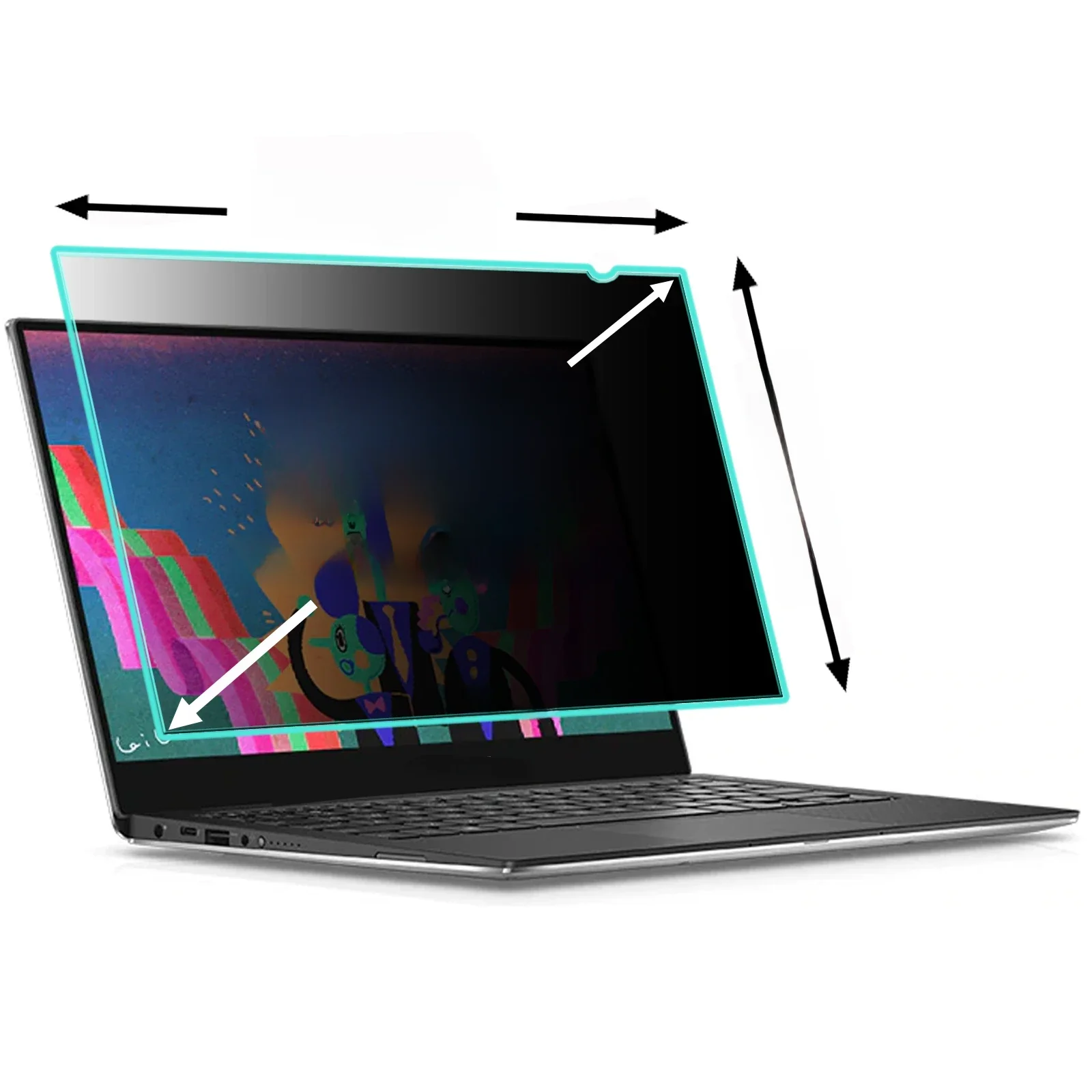 14-calowy ochraniacz ekranu laptopa Filtr niebieskiego światła, zdejmowane zabezpieczenie Kompatybilny z Lenovo Hp Dell Acer Asus Thinkpad Envy — zdjęcie produktu 7