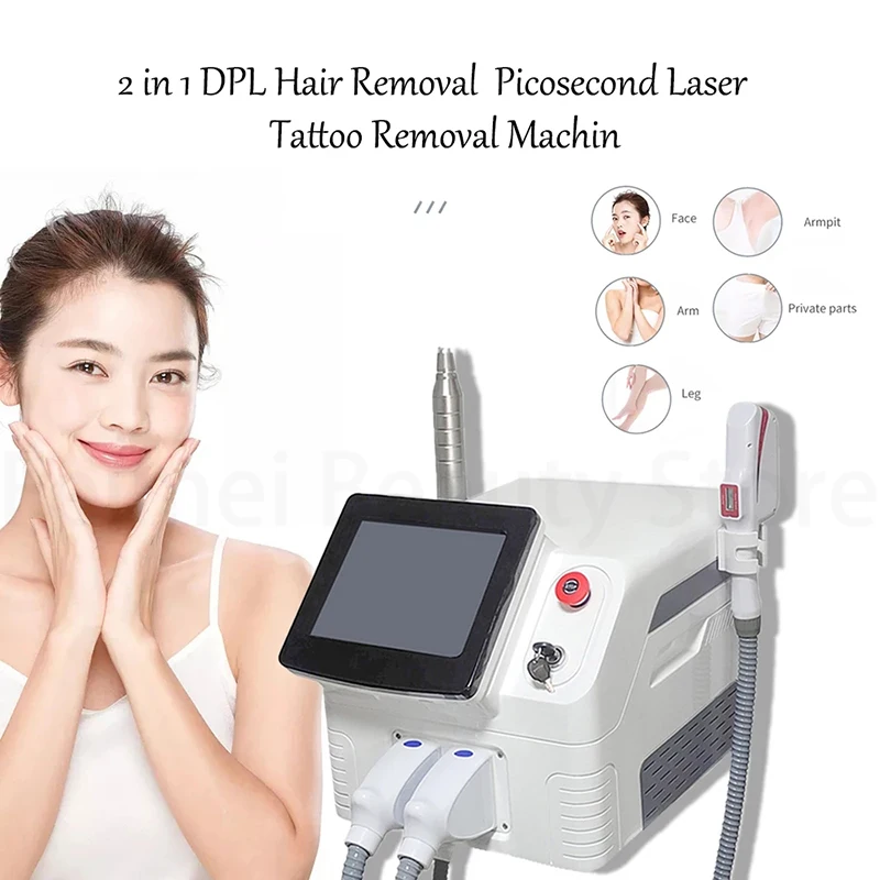 2024 OPT IPL DPL Elight Hair Removal Machine And Nd Yag Laser Tattoo Removal Beauty Machine For Salon 2 in 1 Equipment