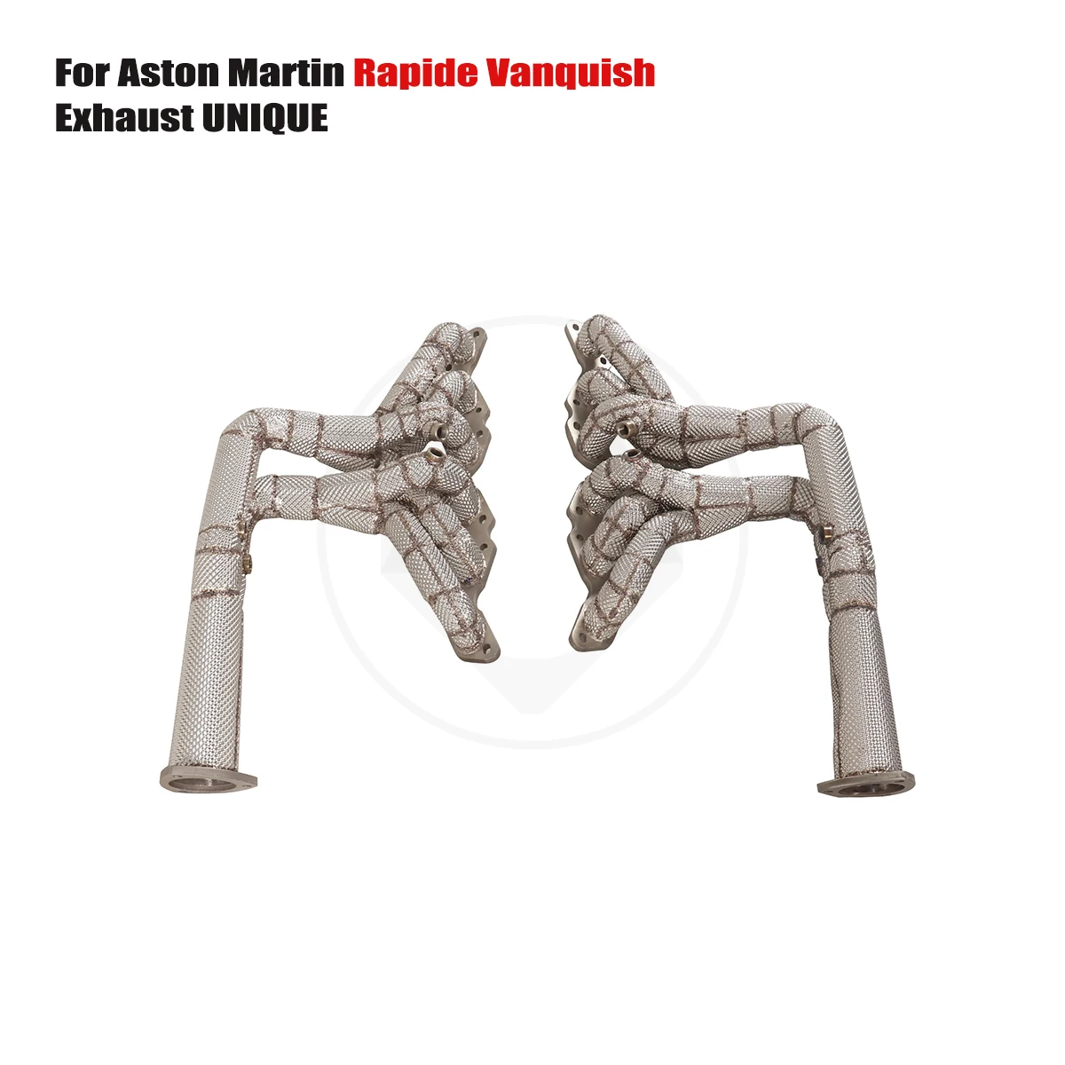 UNIQUE manifold downpipe For 2010-2016 Aston Martin  Rapide Vanquish  6.0L v12 Equal Length SS304 exhaust manifold With insulato