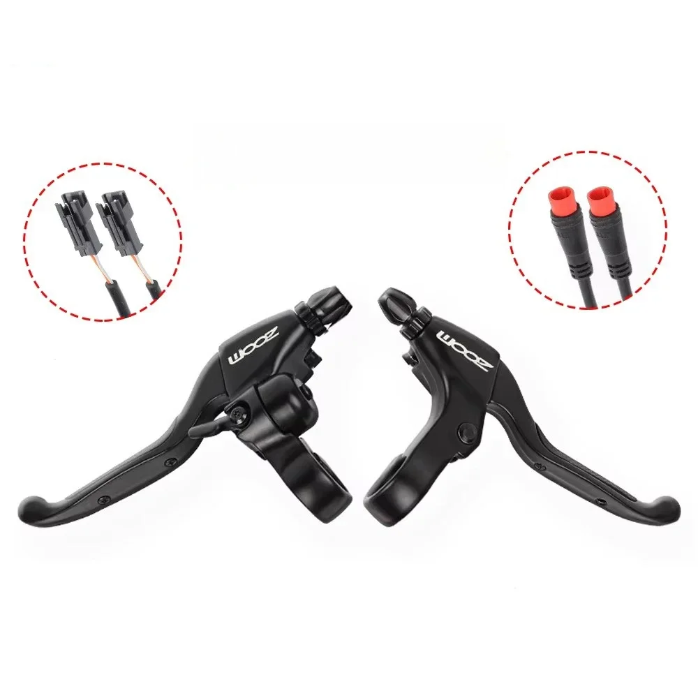 AliExpress NONE ZOOM E-Bike Electric Scooter Bike Brake Lever JULET / Square 2 Pin Magnetic With Bell For Bicycle Line Drum Brakes V / C Brake