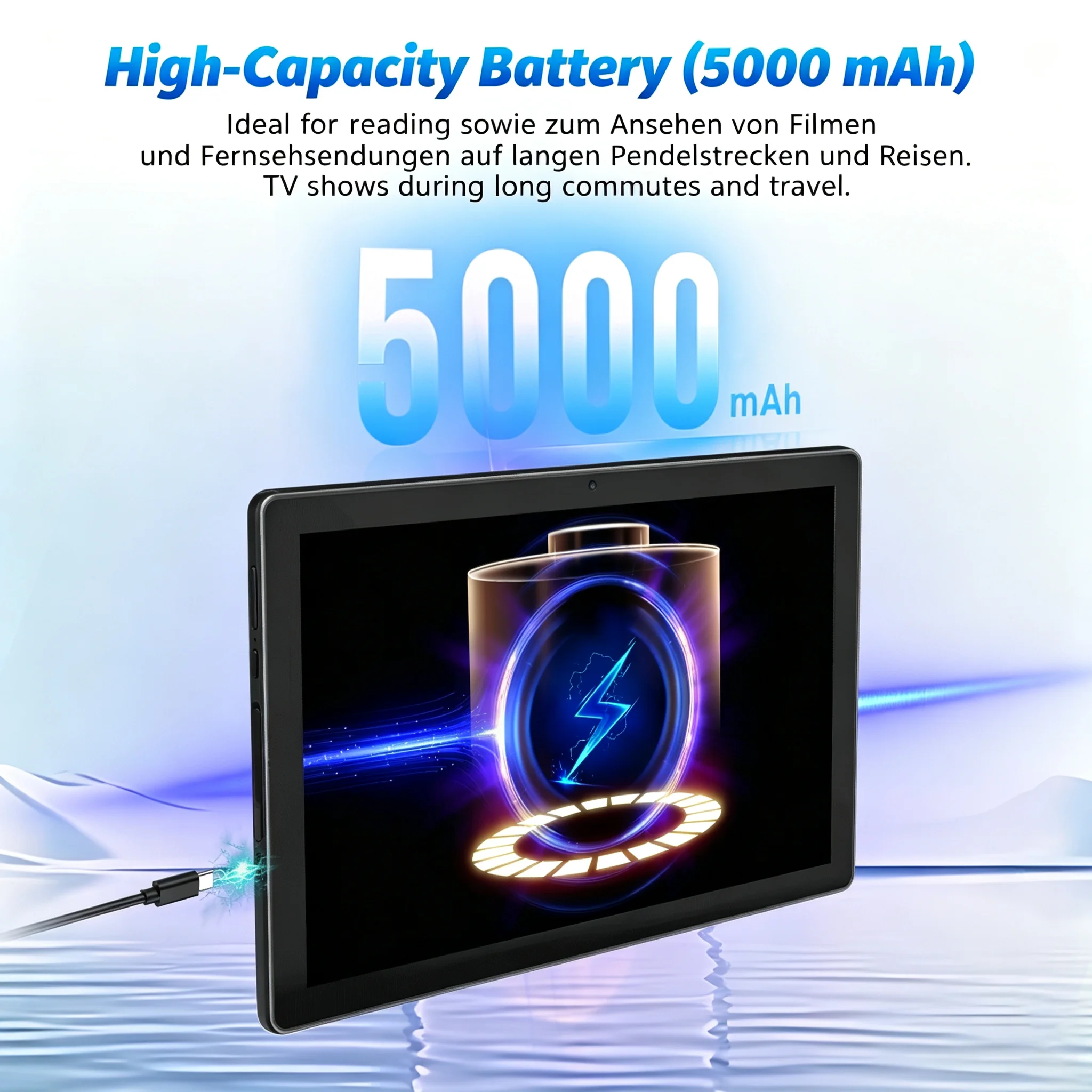 10.1 Inch Tablet Android 15 OS GMS Certified Tablets 2.0 GHz 20GB RAM 64GB ROM 1TB Expand WiFi 6 Bluetooth 5.4 Dual Camera - view 6