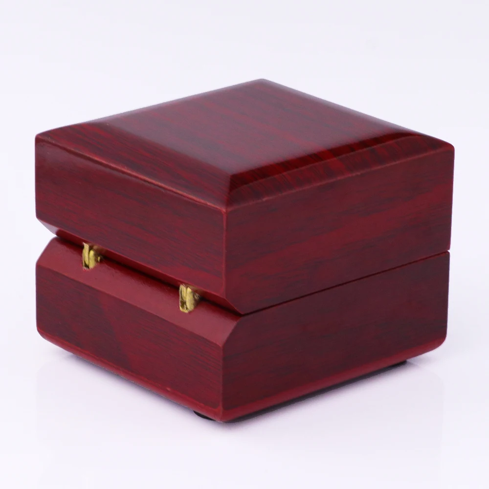 Championship ring box, LED wooden box display box single hole wooden storage box for men's golf balls