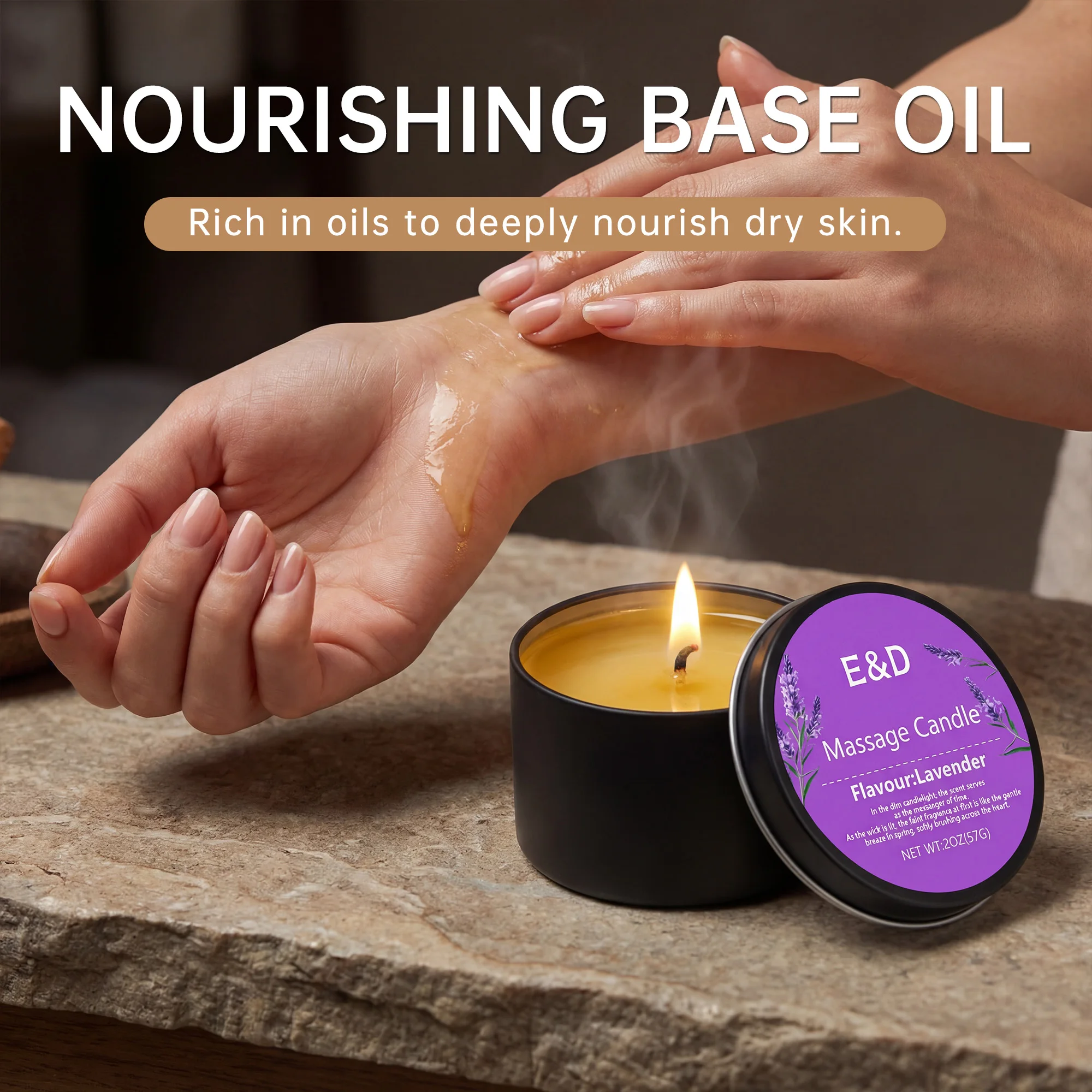 เทียนน้ำมันนวดลาเวนเดอร์ 2 ออน - Massage Candle Melting บทวิจารณ์และราคา