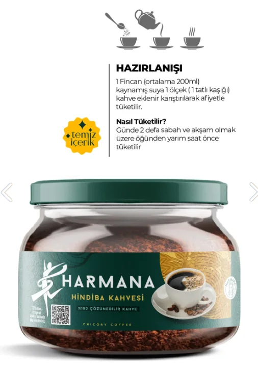 HARMANA Chicory Coffee, Your Path to a Natural and Balanced Diet for Effective Weight Management, 150 Gr