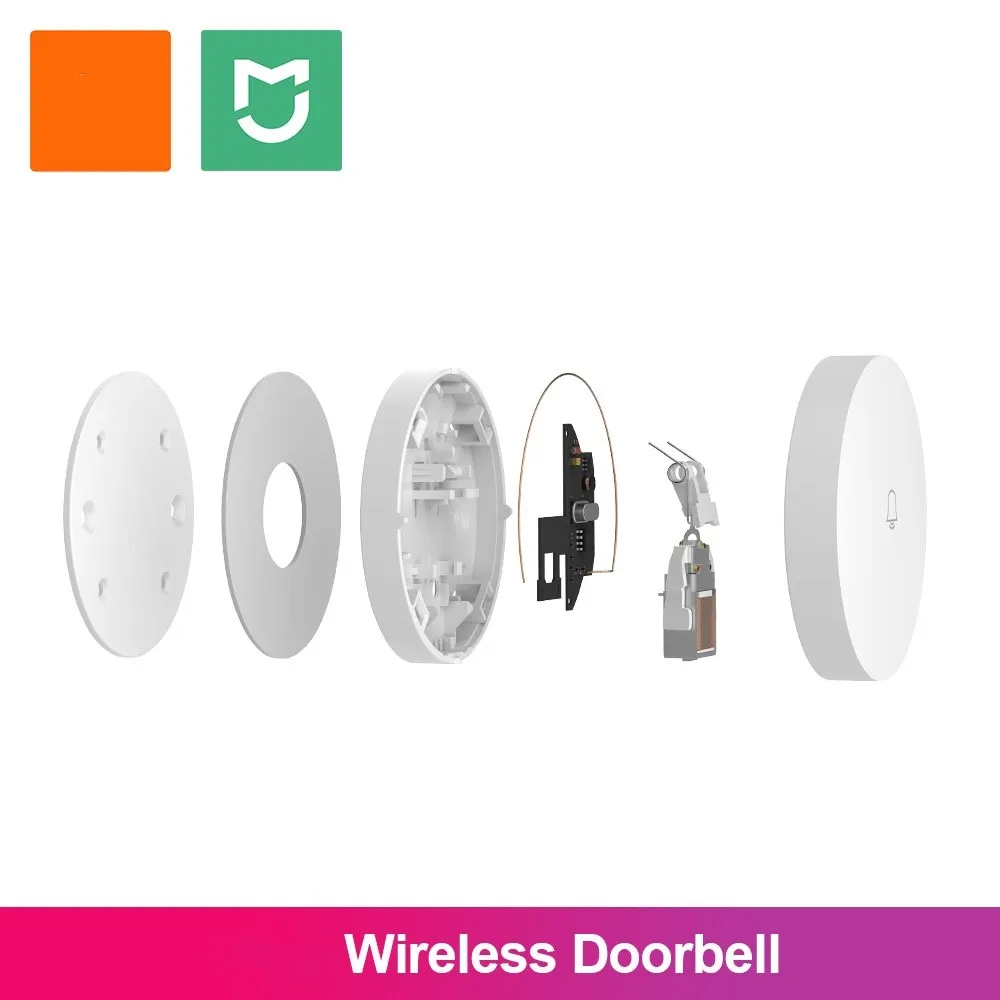 Mi Home Linptech Wireless Doorbell Self-Produced Smart Doorbell Without Wiring Basic Version Connected To Mi Home App