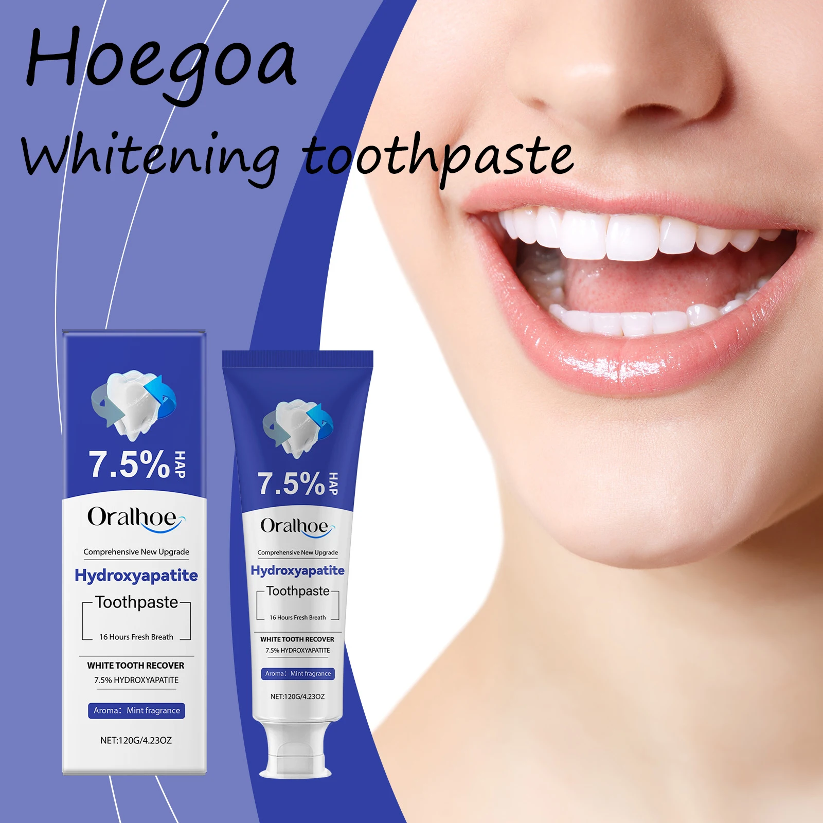 

Oralhoe Hydroxyapatite Toothpaste Gentle Remove Yellow Stains Promote Gum Health Eliminate Bad Breath Whitening Toothpaste