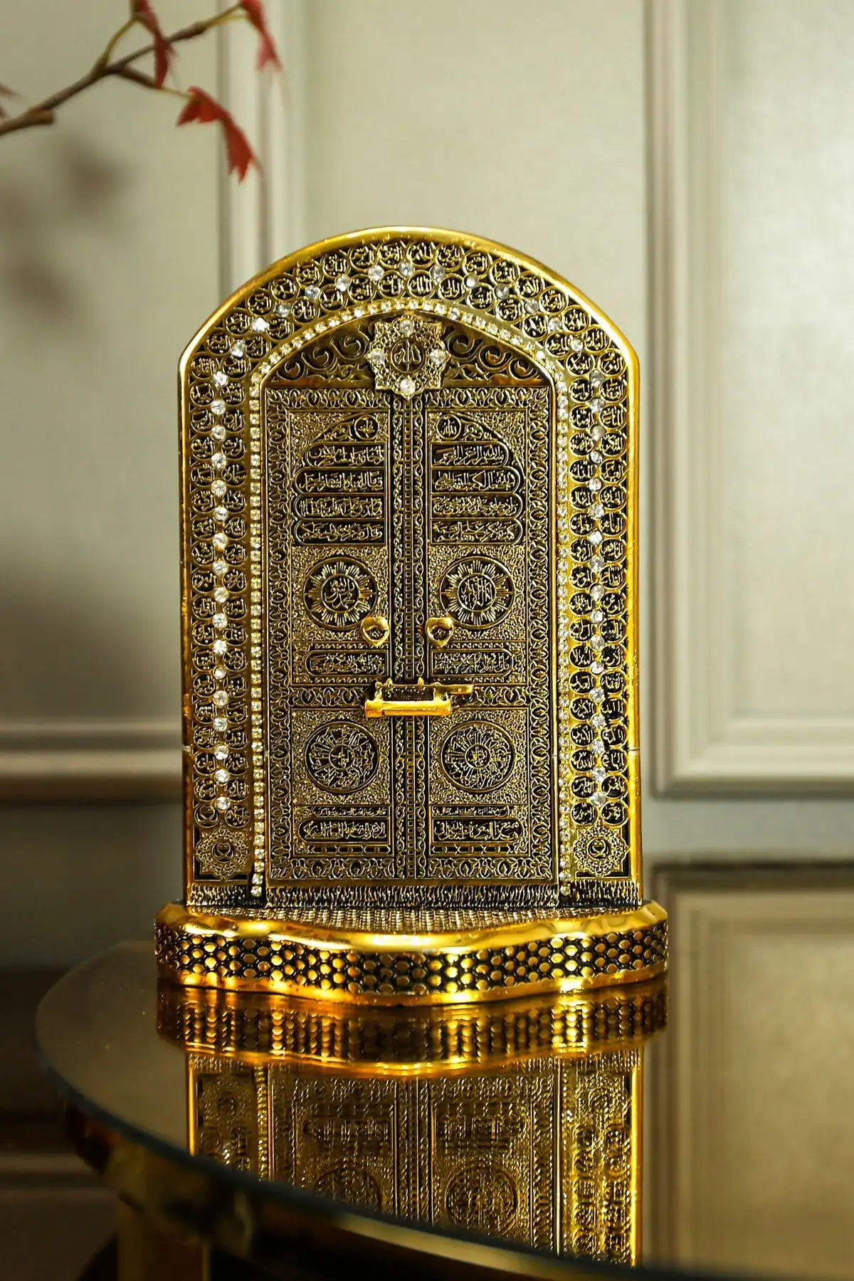 

Kaaba Gate Trinket Table Decor Kaaba Door Kaaba Gate Figurine İslamic Decorative Ayatul Kursi Asmaul Husna Muslim Home Decor