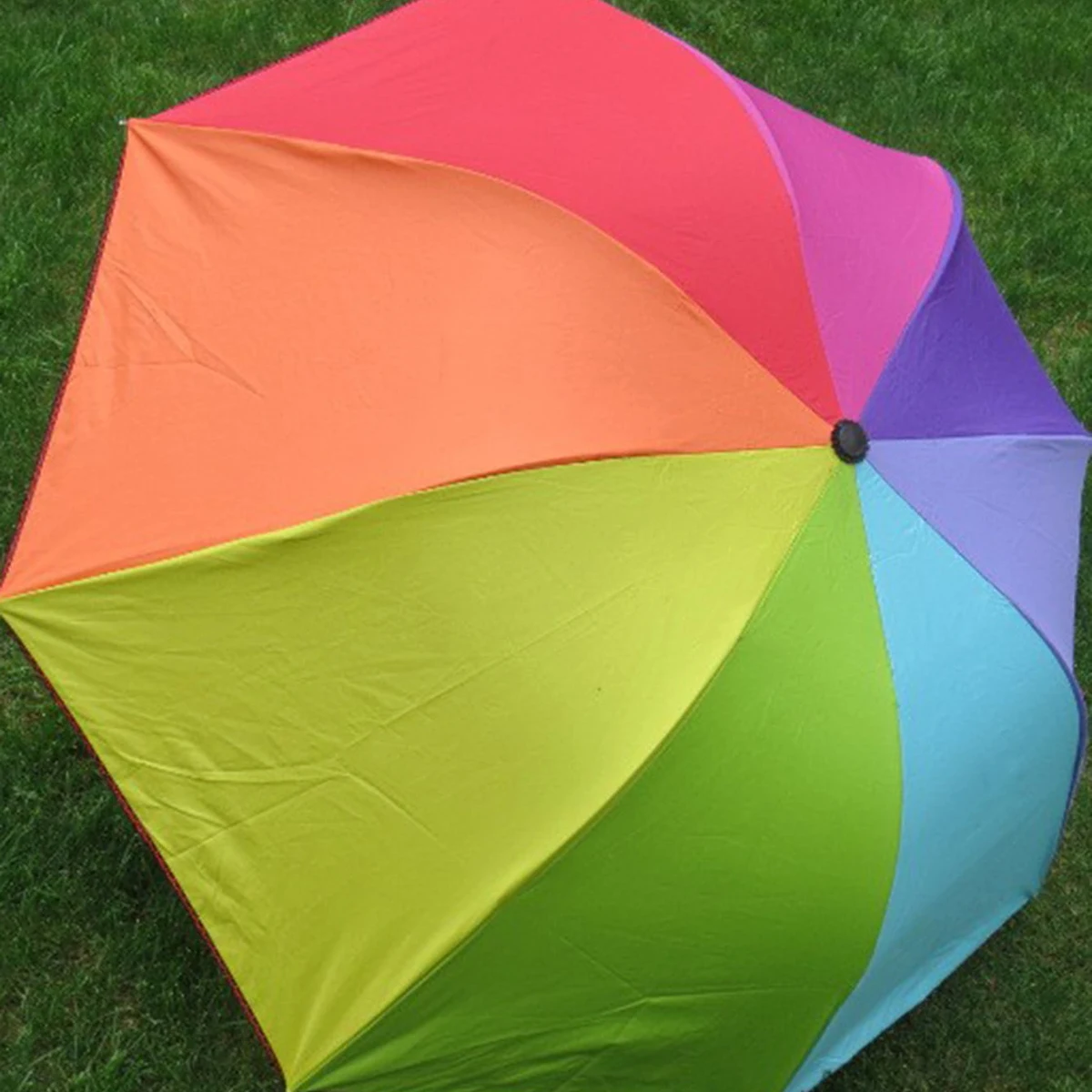 1pc Umbrella Advanced Sense Sunshade Umbrella Double Breathable Rainbow Umbrella Rain and Sunshine Triple Folding Umbrella