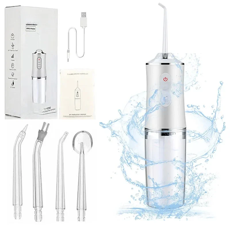 Batterie puissante électrique Pick Ipx7, 3 Modes, nettoyage des dents Rechargeable, pointes de remplacement, irrigateur buccal, fil dentaire à eau