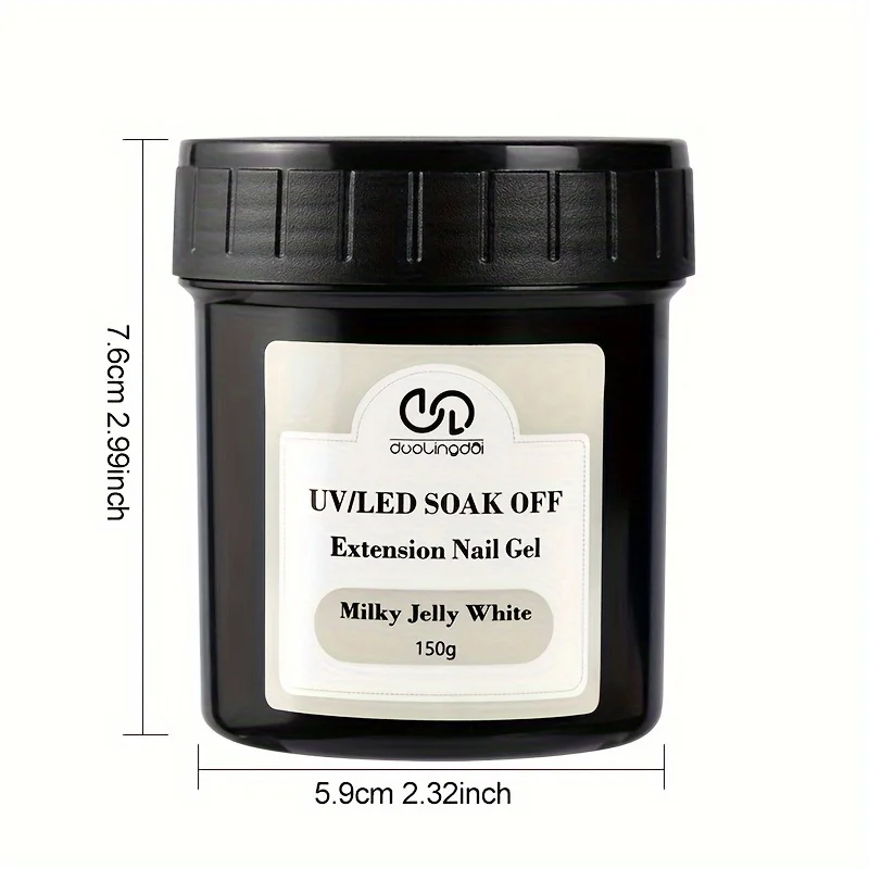 Gel de extensión de uñas acrílico de 150g, compatible UV/LED, sin olor, removible 4