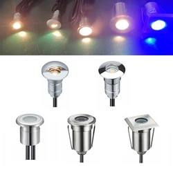 LED Floor Stairs Step Deck Light,IP67Waterproof Underground Spot Lighting,Outdoor Low Voltage 12V LED Patio Paver Landscape Lamp