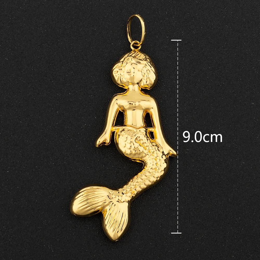 Gold Farbe Hip Hop Persönlichkeit Anhänger Afrikanische Karte Meerjungfrau Dollar Euro Form Anhänger Partei Schmuck Geburtstag Geschenke – Detail 11