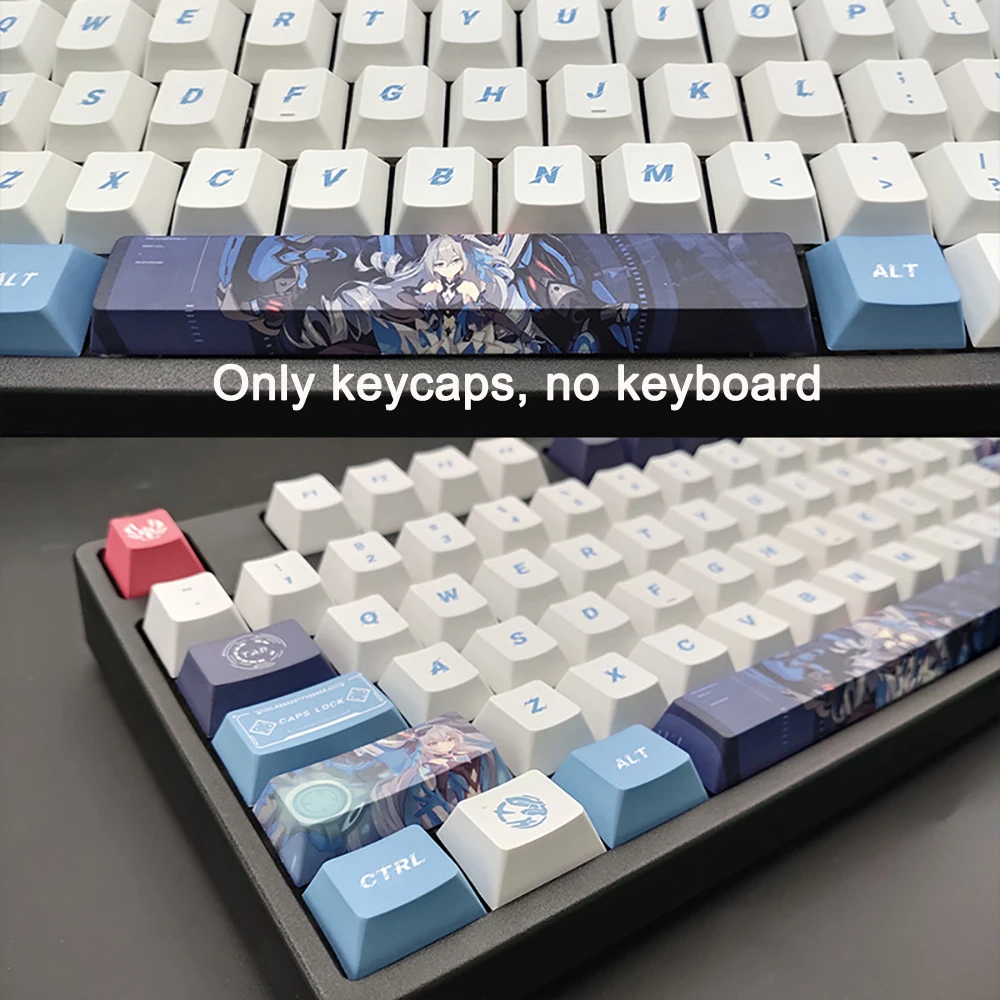 136 keys Honkai Impact 3 Zaychik Character Theme For Mechanical Keyboard Cherry Mx Switch PBT Keycaps Sublimation Bronya Keycaps