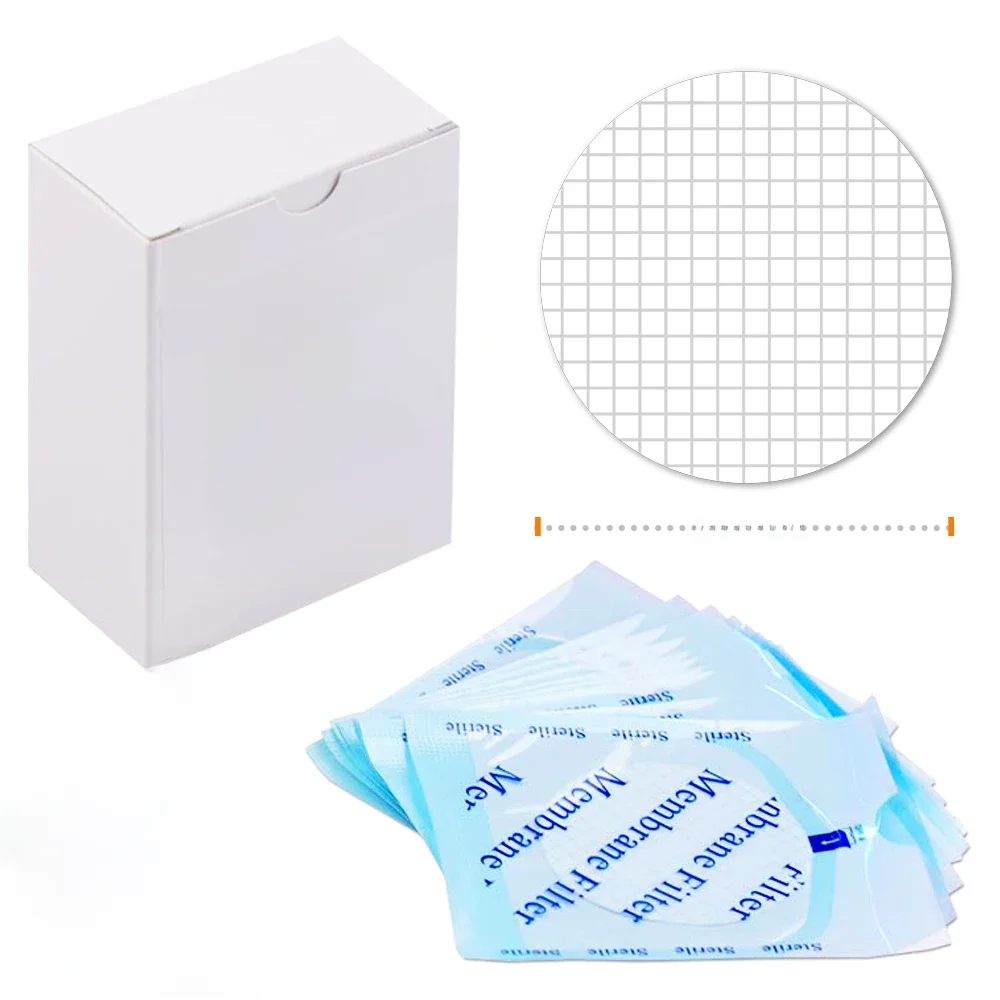 Sterylne membranowe filtry siatkowe MCE, 47 mm, rozmiar porów 0,22/0,45/0,65 µm, sterylne materiały laboratoryjne, opakowanie 100 sztuk firmy Ks-Tek — zdjęcie produktu 7