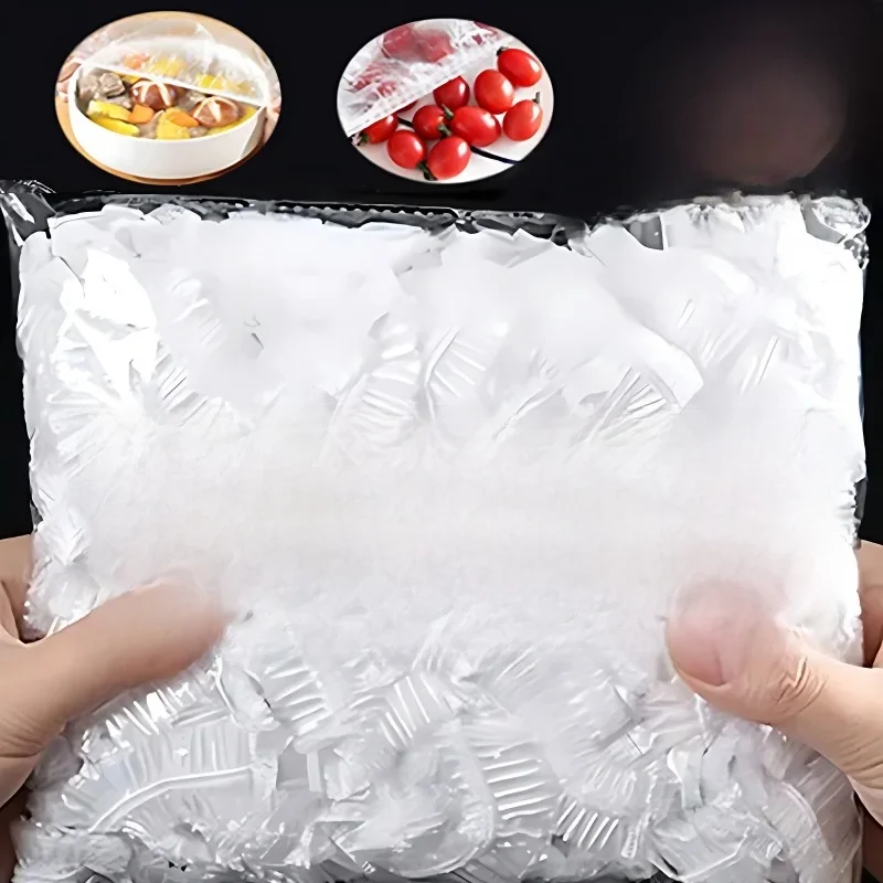 Couvercle alimentaire jetable réutilisable, enveloppe en plastique, couvercles alimentaires élastiques robustes pour bols, couvercles d'assiettes élastiques pour sac d'économie de nourriture de