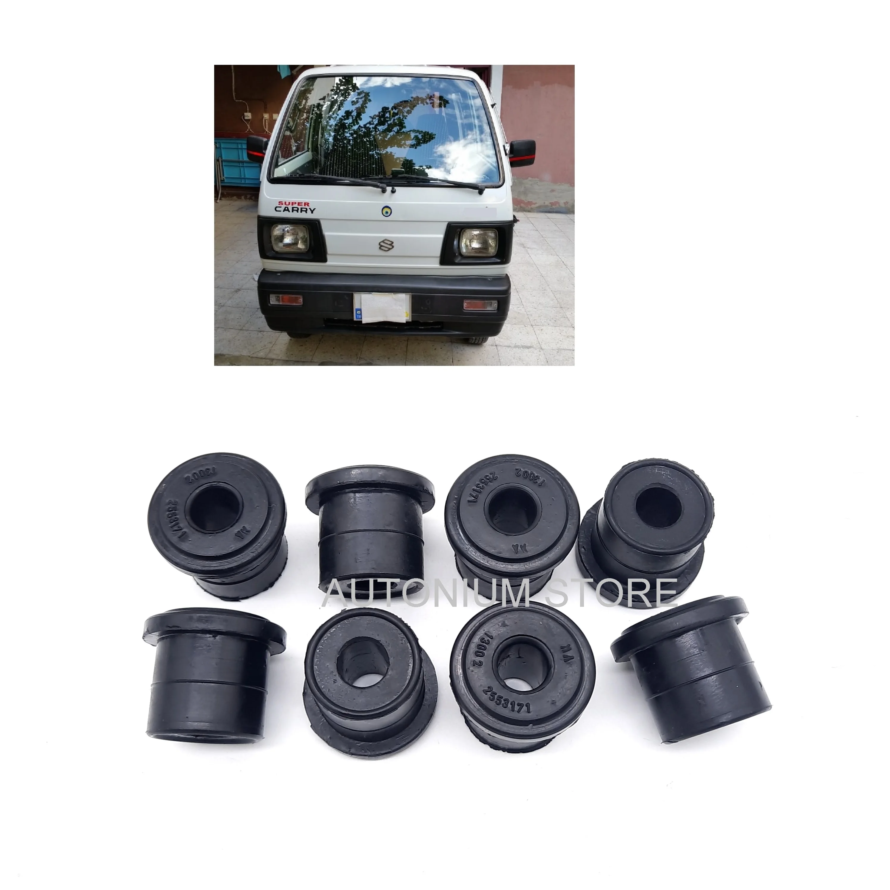 1 Set 8 Pieces Leaf Spring Rear Rubber Bush Bushing for Suzuki Carry SuperCarry SK410 Van Porter 09305-13002 0930513002