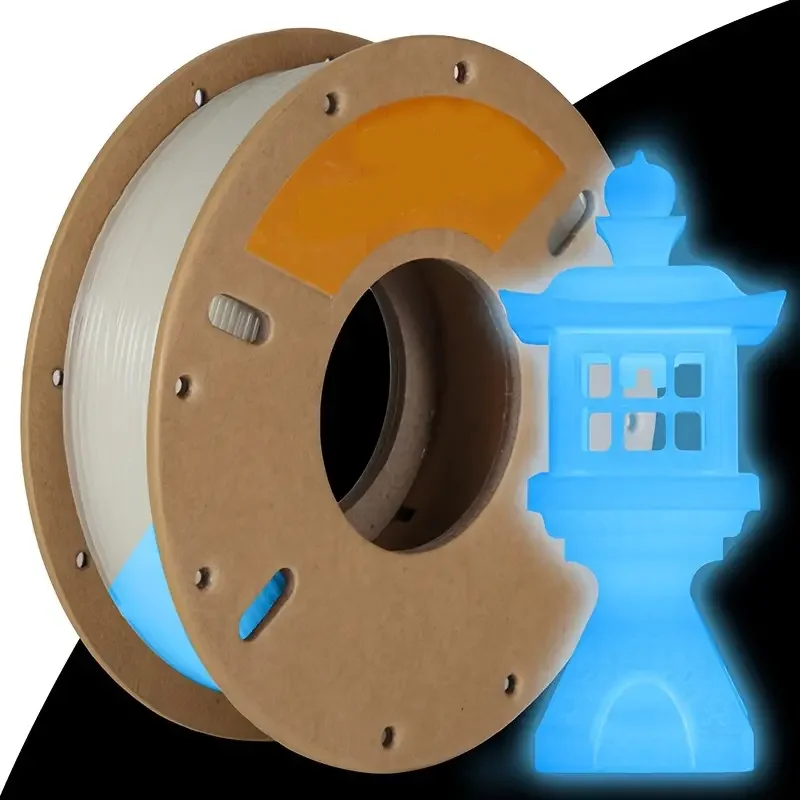 

3D PLA Glow blue in The Dark Filament 1.75mm 250g, 3D Printing Luminous Filament 1.75mm Dimensional Accuracy +/- 0.02 mm