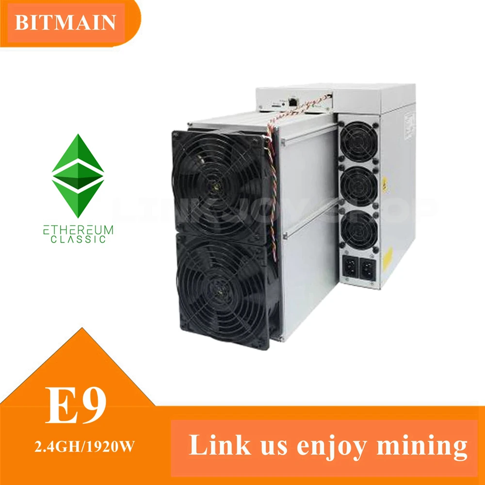 

Antminer E9 2.4gh/2.1 gh Ethash Algorithm 2400Mh/S 1920W ETH/ETC Miner Master With Power Supply Included