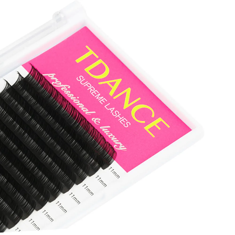 TDANCE 16 Rijen Klassieke Lash Donker Zwart Mat Professionals Zachte Natuurlijke Faux Wimperverlenging Make-Up Schoonheid Individuele Wimpers
