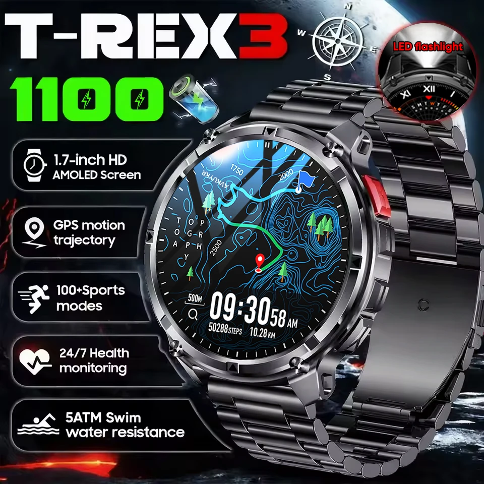 2026 New T-Rex3 Ultra 1100mAh SmartWatch Men 1.7