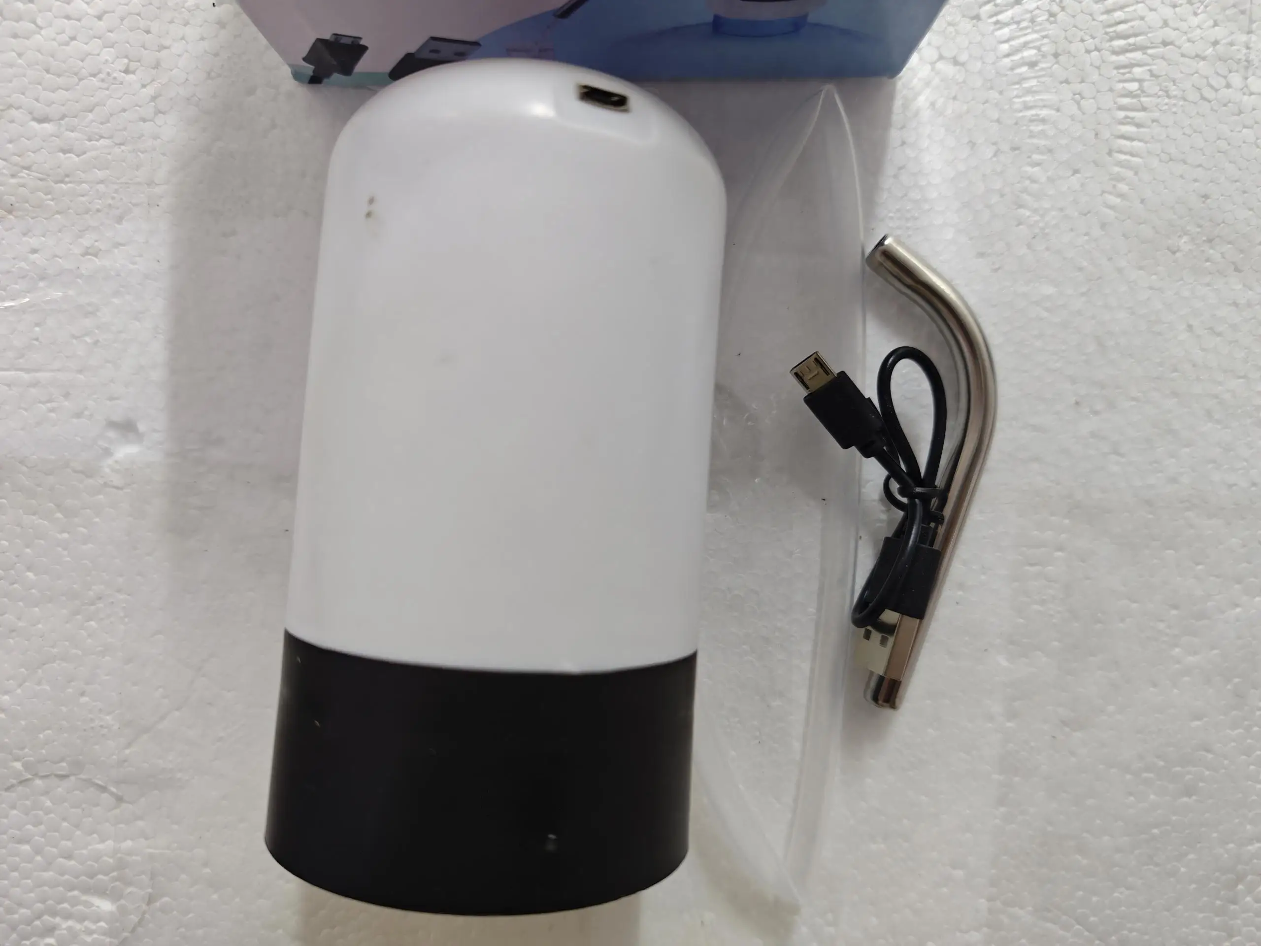 Bomba de água com carregamento usb, 1 peça, dispensadores de água automáticos brancos, interruptor automático de um botão, eletrodomésticos