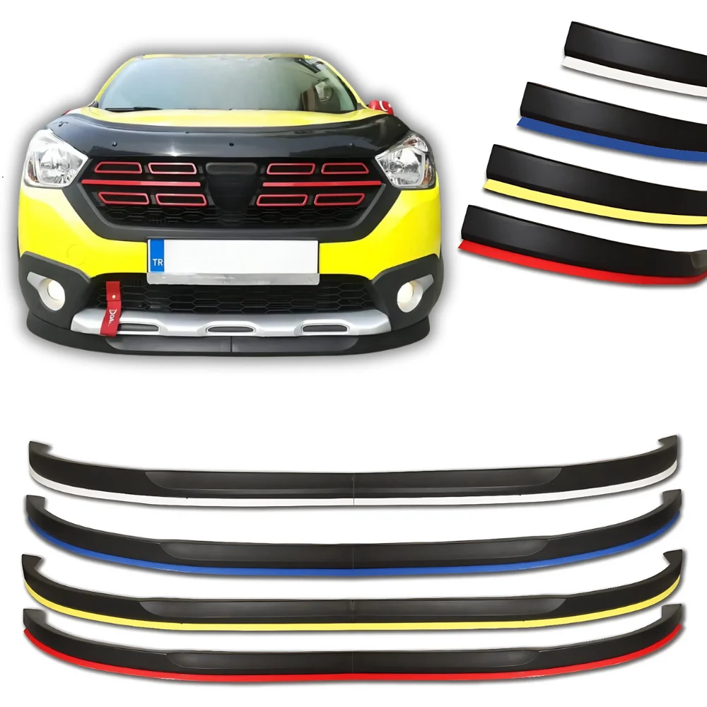 2 Pcs Front Bumper Lip For Dacia Lodgy 2012-2019 Body Kit Car Accessories Spoiler Splitter Diffuser Bumper Tuning Exterior Parts