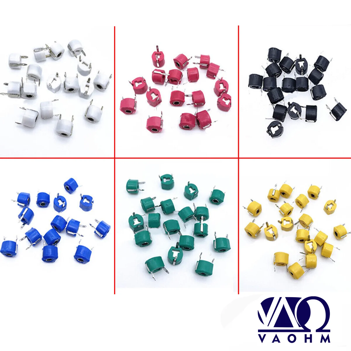 10PCS Trimmer Variable Capacitor 3PF 5PF 10PF 20PF 30PF 40PF 50PF 60PF 70PF 120PF 6MM Adjustable JML06-1