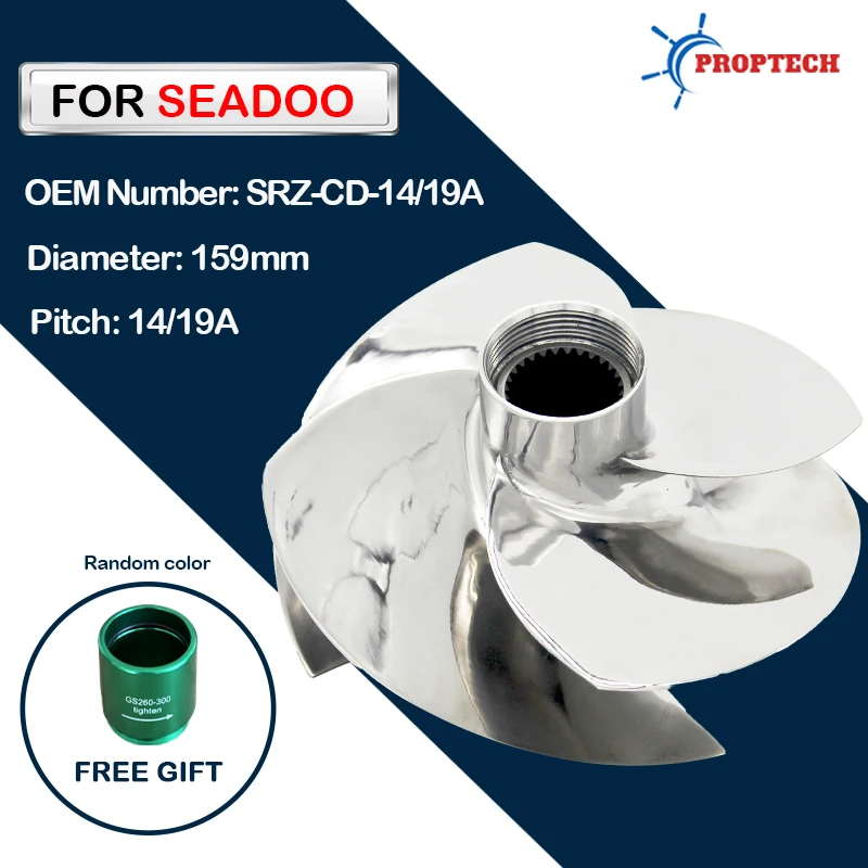 Fit Seadoo Jet Ski Impeller GTD LTD 215 230 IS 255 RXP-X RXT-X 260 159mm 4 Blades Replaced Solas SRZ-CD-14/19A