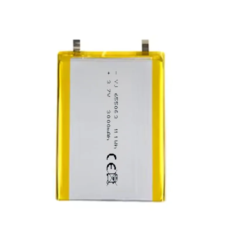 655063 3.7V 3000mAh Ternary Lithium Polymer Battery for Power Banks, High-Power LED Devices, and Electronics