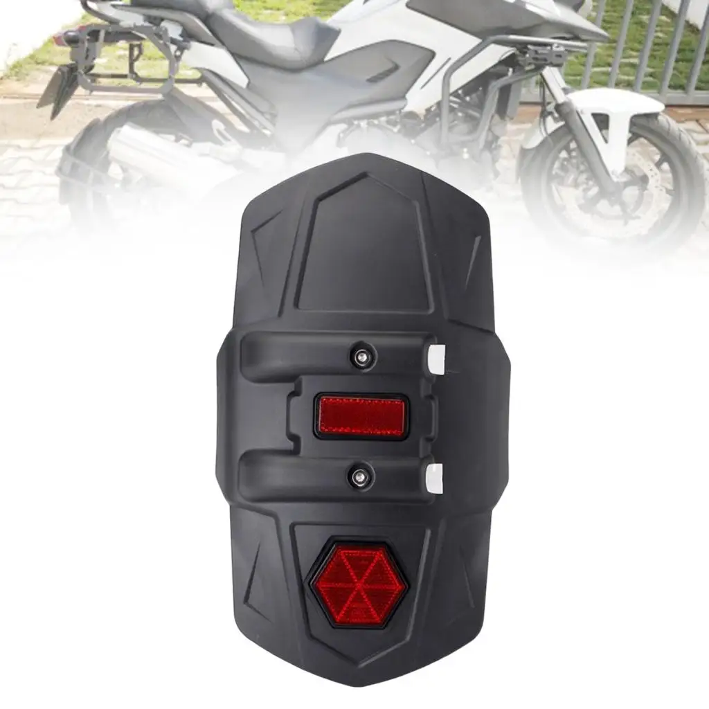 

Motorcycle Rear Fender Mudguard Black with Reflector Fit Easy Installation Rear Fenders Motorcycle Accessory for Dirt Bike