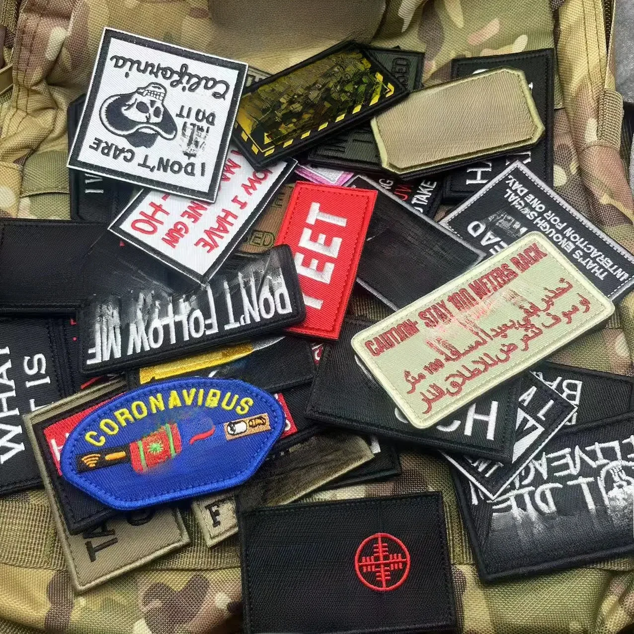 Angielskie inspirujące cytaty Haftowane naszywki z haczykiem i pętelką Plecak Taktyczna odznaka morale Aplikacja na kurtkę Torba na dżinsy — zdjęcie 2