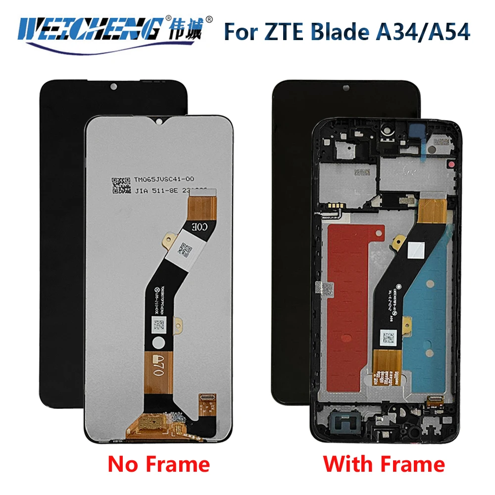 Para zte lâmina a54 tela para zte lâmina a34 display touch screen
