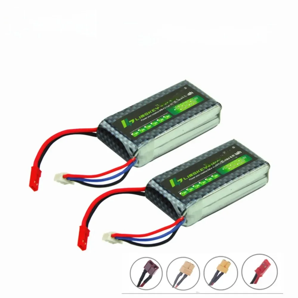 Batterie Lipo avec prise JST/T/count60, batterie au lithium 2s, 7.4V, 1500mAh, pour voiture RC, bateau, importateur, hélicoptère, pièces