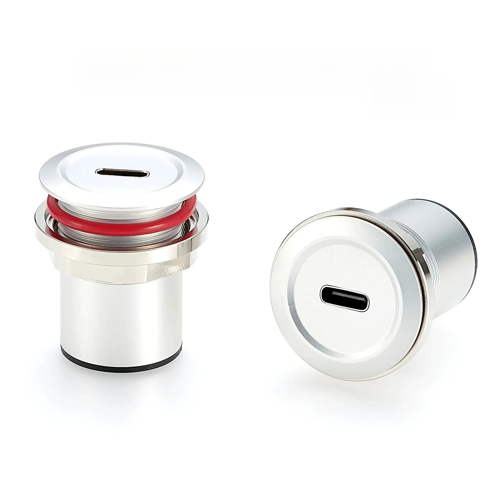 Adapter USB-C do USB-C 10 Gbps do montażu panelowego, Typ C 3.1 Żeński-Żeński, Gwintowany, Stały Konwerter, Gniazdo Przelotowe — zdjęcie 2