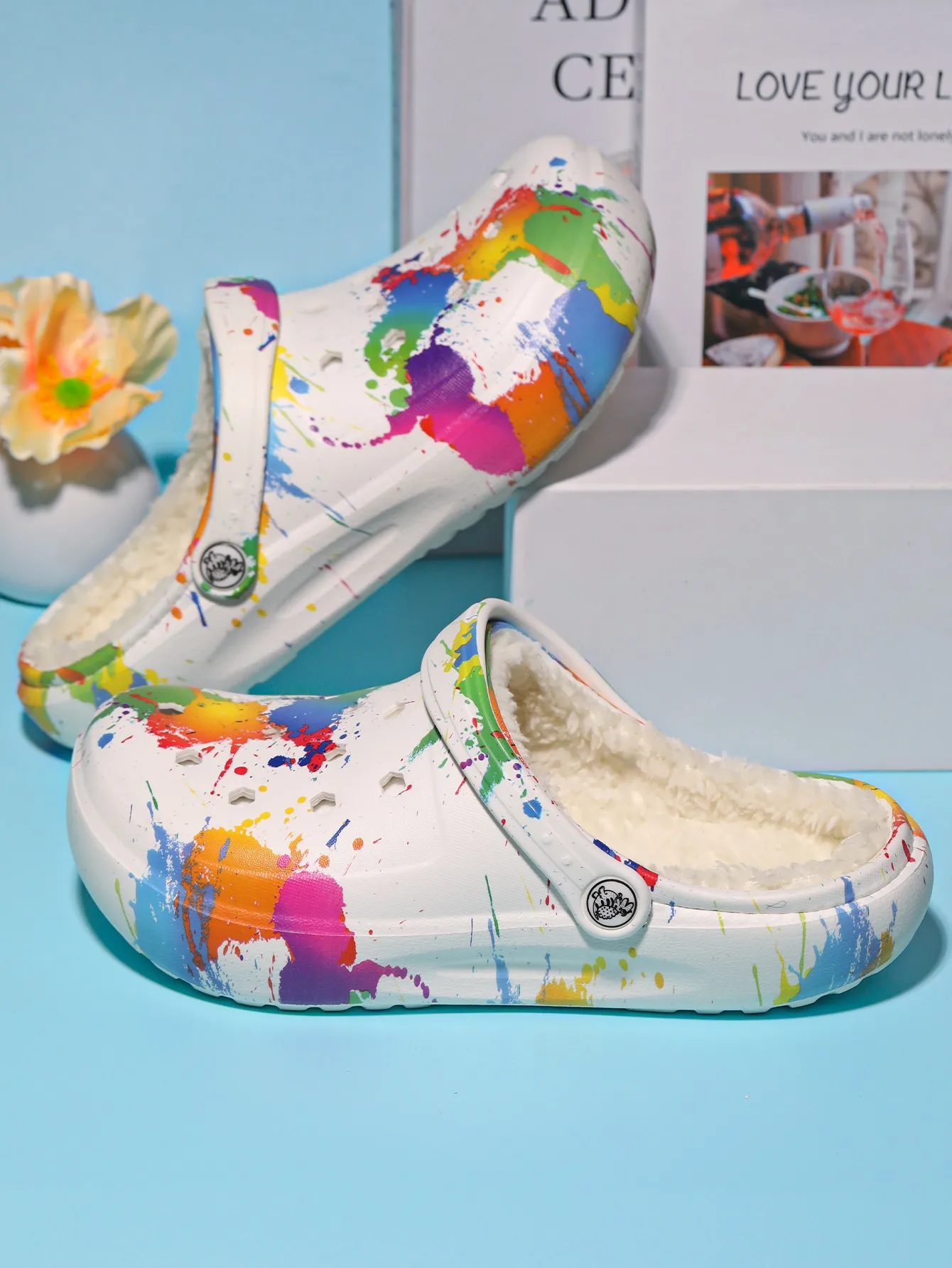 Damen-Winter-Clogs, Modisch und Lässig, für Drinnen und Draußen Tragbar 666 – Detail 13