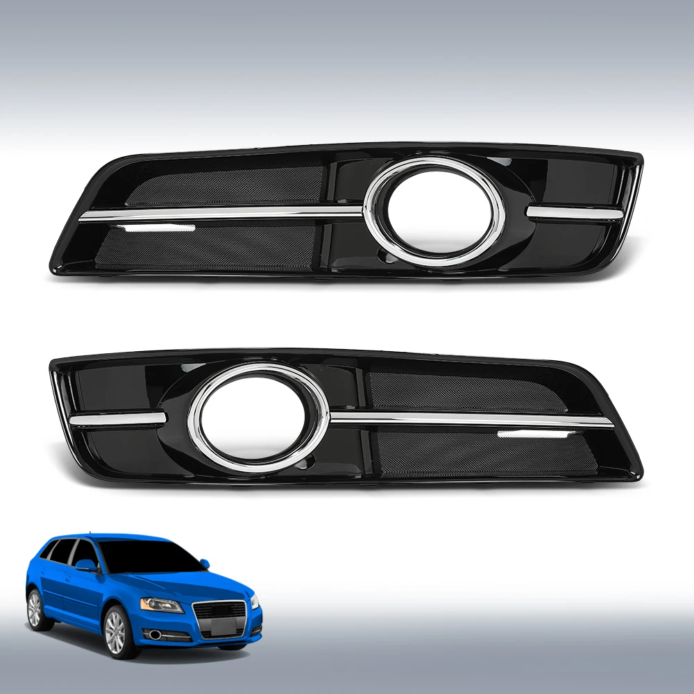 

Front Fog Light Lamp Cover Grille Bezel Fit for 2010-2013 Audi A3 Left+Right Abs 8P0807681Aa, 8P0807681J, 8P0 807 681 Durable