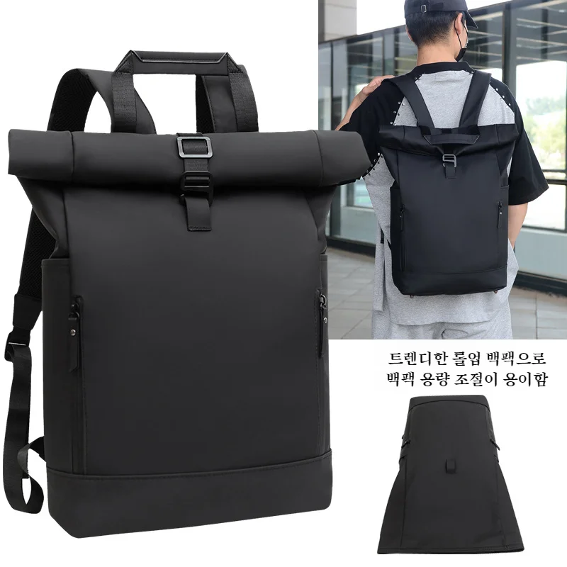 Male and Female Black Multi Backpack Travel Business Commute Backpack Roll-up Computer Backpack Multi Backpack Outdoor Casual business casual backpack men gift