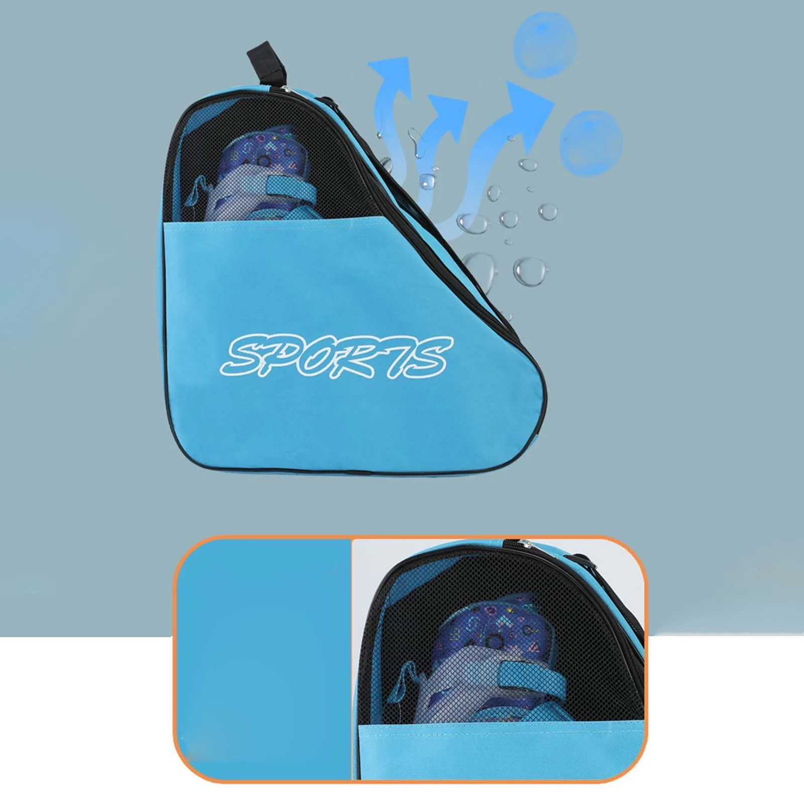 Сумка для роликовых коньков большой емкости, портативная сумка для катания на коньках, дышащая детская сумка для роликовых коньков, сумка для хранения коньков, сумка для обуви для катания на коньках